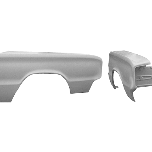 1966-1967 Dodge Charger Fiberglass Front Fenders right and left pair (Bolt-On Race Weight)